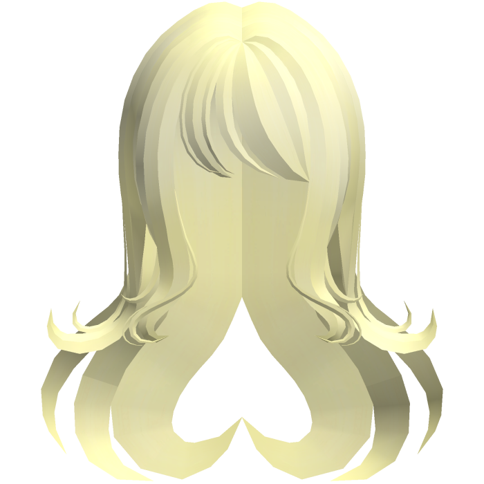 adorable dolly heart flowy long hair yellow