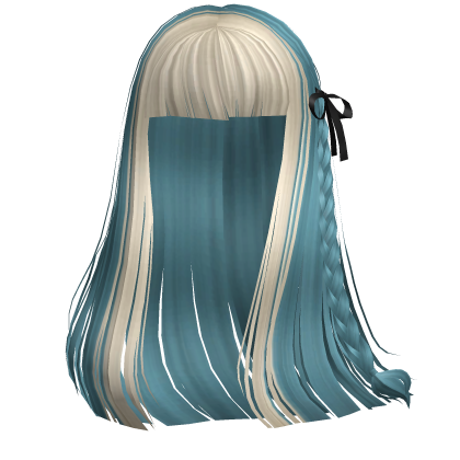Mysterious Girl Braid Hair Blue Blonde Roblox item