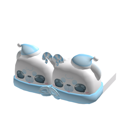 Christmas Santa White Blue Seal Slippers 1.0 🎄 thumbnail