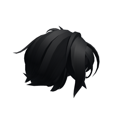 Black Messy Side Part