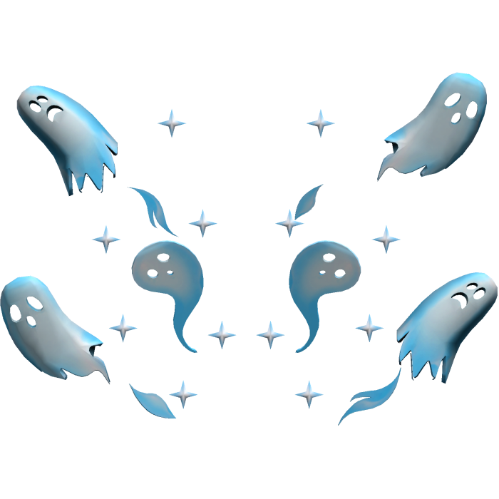 Halloween Glow in the Dark Ghost [White - Blue]