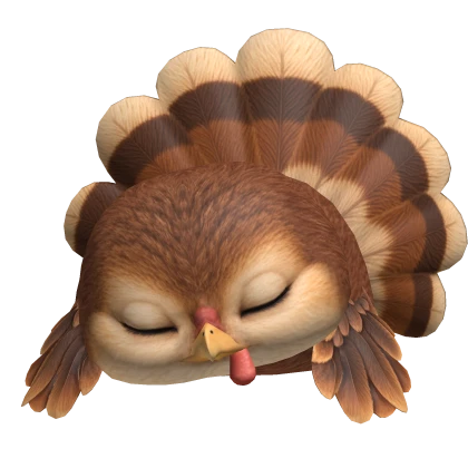 Cute Sleeping Turkey Thanksgiving on Head Roblox item render