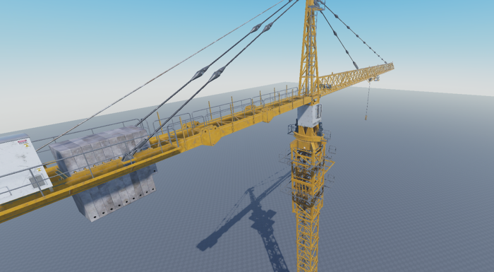 Realistic Tower crane preview 3