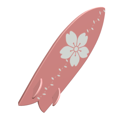 Floral Pink Surfboard