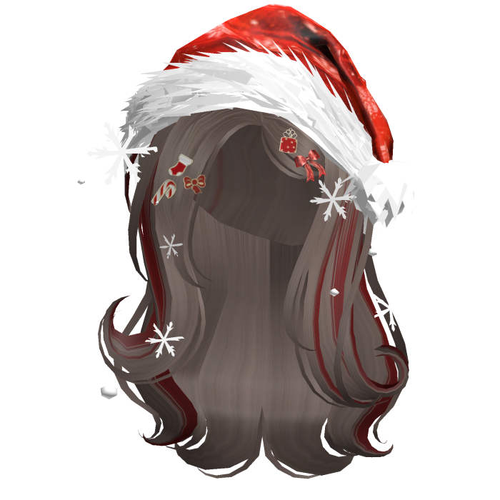 Shy Gentle Swirls w/Santa Hat (Brown&Red)