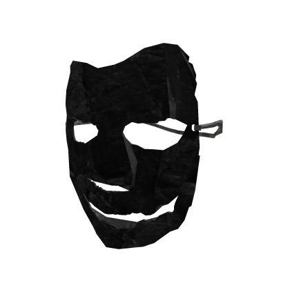 Black Paper Mache Scary Mask