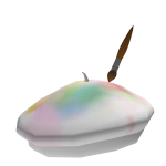 White Painted Painter's Beret