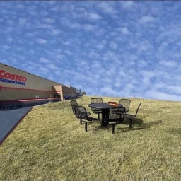 hangout infront of a costco icon
