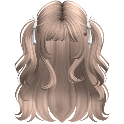 Cute Half Up Pigtails w/ White Bows Platinum Roblox item