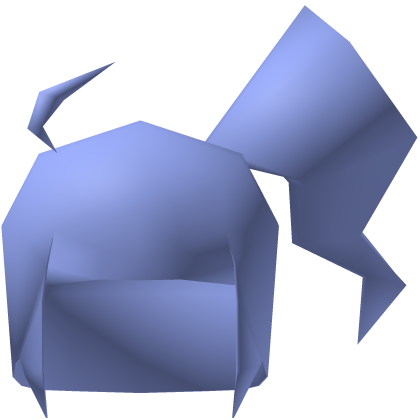 Low Poly Side Ponytail Hair Blue Roblox item