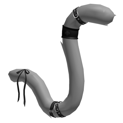 Gray Black Ribbon Nurse Cat Tail Roblox item