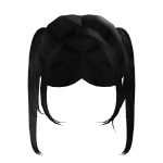 Black Cute y2k Pigtails Hair