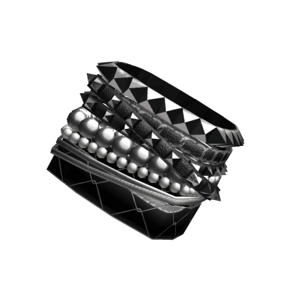 Silver Black Bracelet Mcbling Y2K 2000s Scene Goth