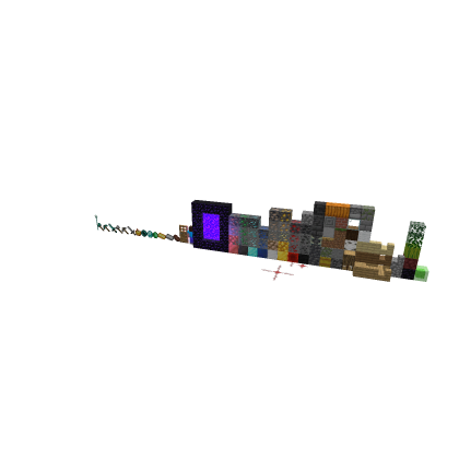minecraft block and items pack with a steve to