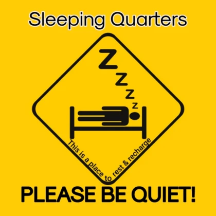 Sleeping Quarters Sign