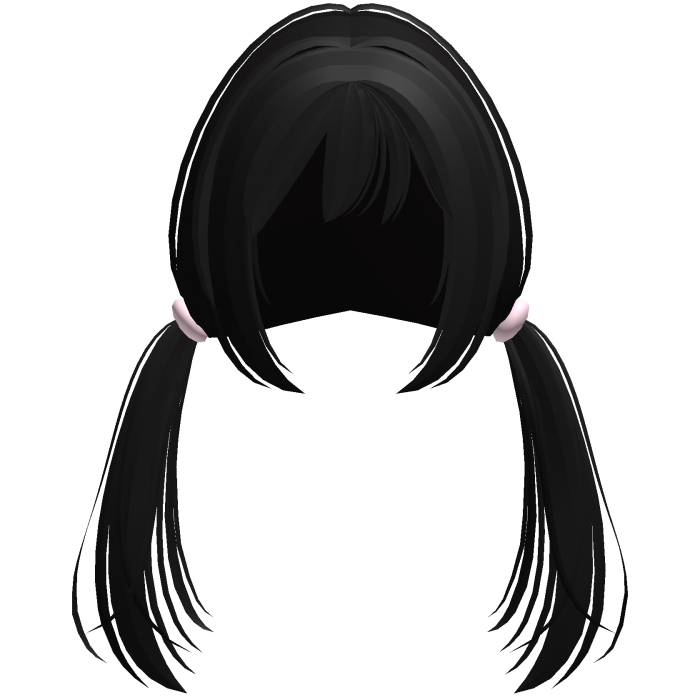 black manga cutie loose low pigtails