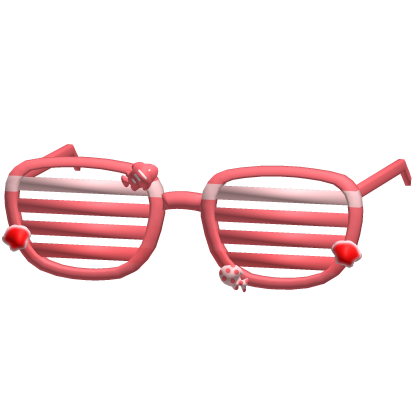 Red Tropical Seashell Summer Cool Fish Glasses