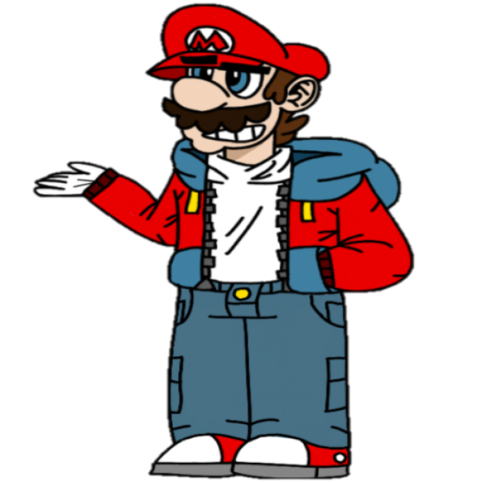 No background Casual Mario Roblox decal