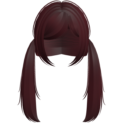 cute long straight doll pigtails red