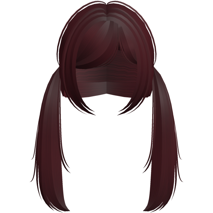 cute long straight doll pigtails red