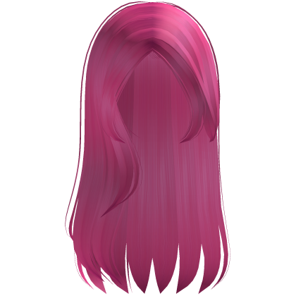 ۶ৎ | long straight loose flowy hot pink hair Roblox item