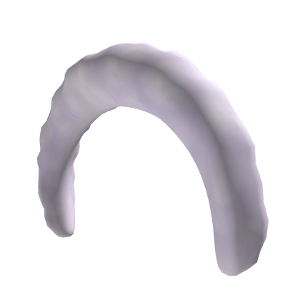 Roblox Item White Soft Fuzzy Headband (Higher)