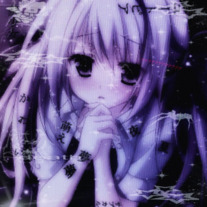 purple hair anime girl Roblox decal