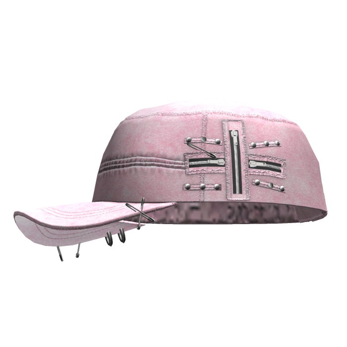 Grunge Zipper Cap Pink