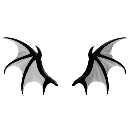 Silver Metallic Demon Wings