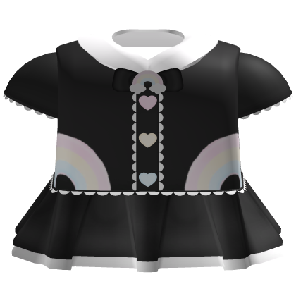 ♡ : cute pastel black rainbow dress