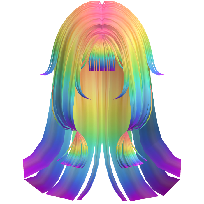 Soft Anime Straight Hime Hair (Rainbow)