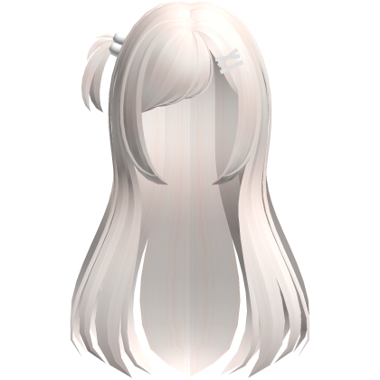 Long Vkei Side Ponytail Hair w Clips in Platinum Roblox item