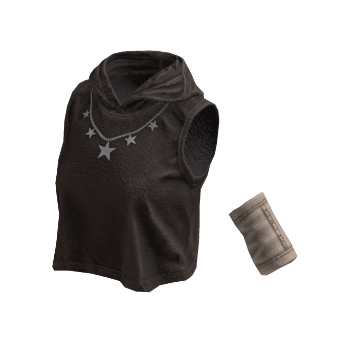 Sleeveless Stylish Hoodie (Brown Beige)
