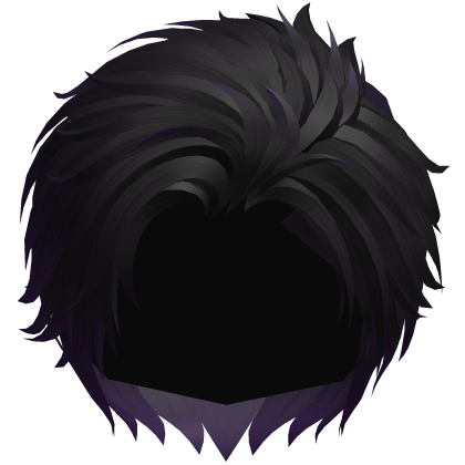 Black & Purple Side Comb Over Anime Boy Hair