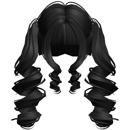 Black Dolly Spiral Twin Tails 🎀 Roblox item