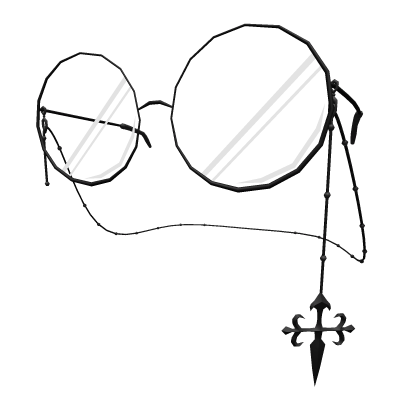 Cross Chain Glasses (Black) thumbnail