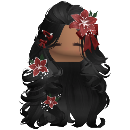 ♡ Christmas Blowout w/ Flowers (Black)