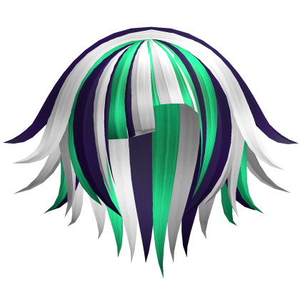 >_0 Assorted Green Purple Spiky VKei Emo Hair 5. 