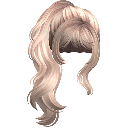 Wavy High Side Messy Ponytail (Platinium Blonde) Roblox item