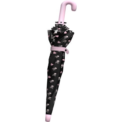 🍭 scene kawaii pink skull print umbrella parasol