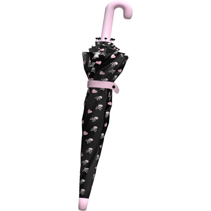🍭 scene kawaii pink skull print umbrella parasol
