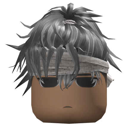 Spiky Hair w/ Bandana & Shades (Gray)