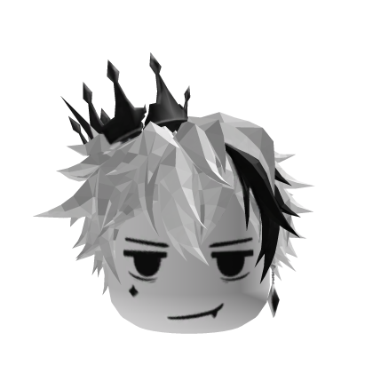 Messy Fluffy Spiky White Hair with Black Strands