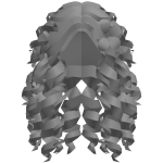 Tropical Curly Hair with Flower (Dark Brown)