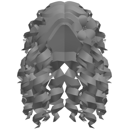 Tropical Curly Hair with Flower (Dark Brown) Roblox item