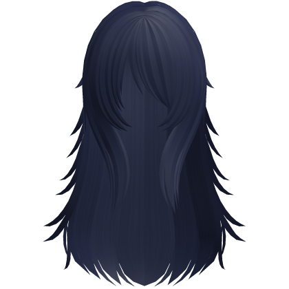 blacklilyhim lilith's layered scene wolfcut; blue Roblox item