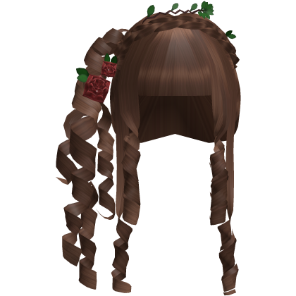Pretty Ancient Rose Leaf Bronwn Hair Roblox item