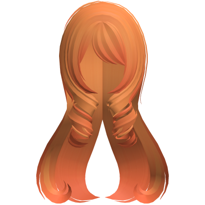 curly princess long heart hair orange