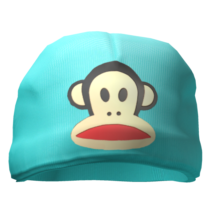 Cute Y2K Vintage Monkey Designer Beanie Blue