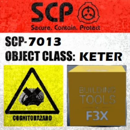 ######## Cursed F3X Keter Class Sign Roblox decal